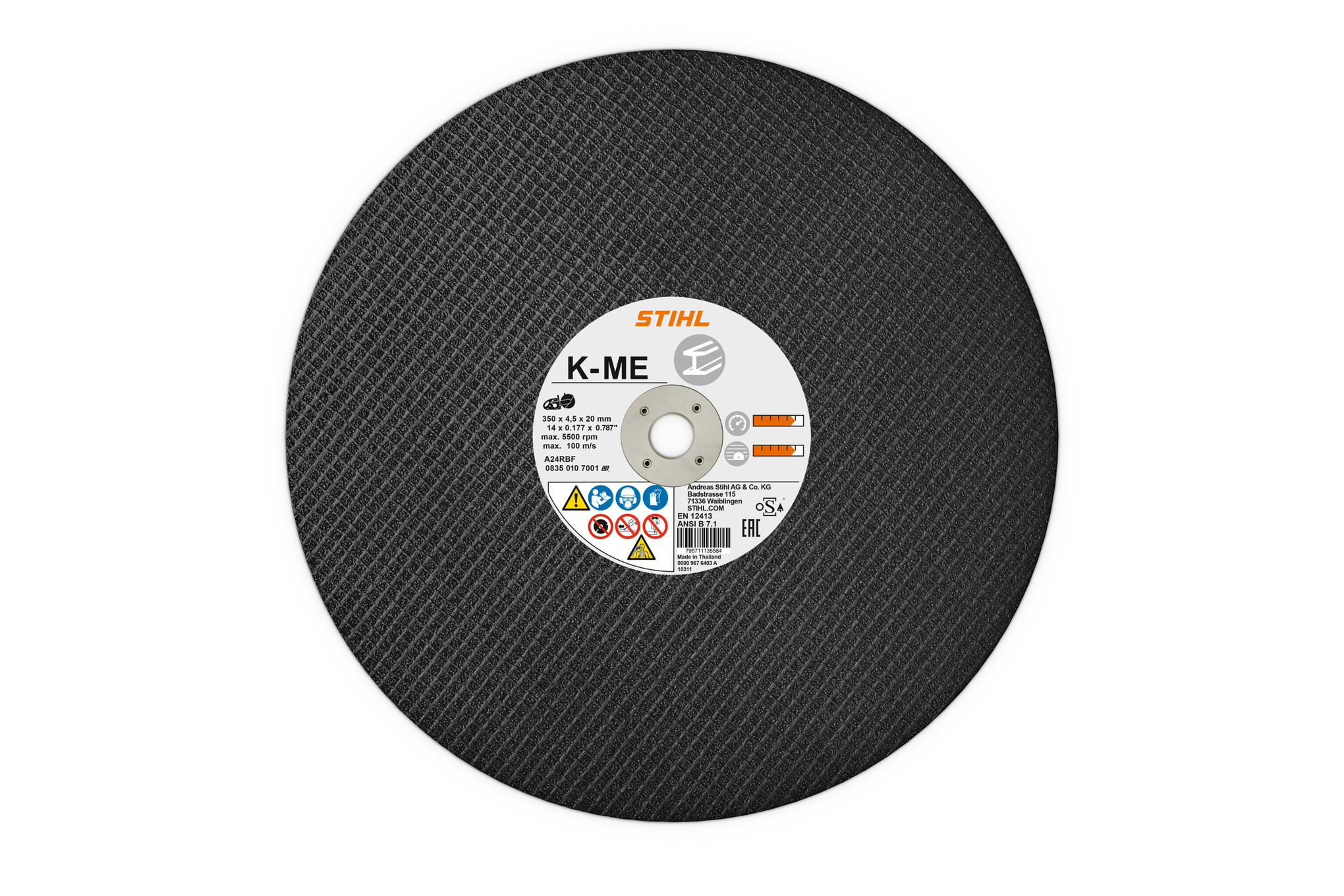 16" Abrasive Cutting Wheel - Steel K-ME