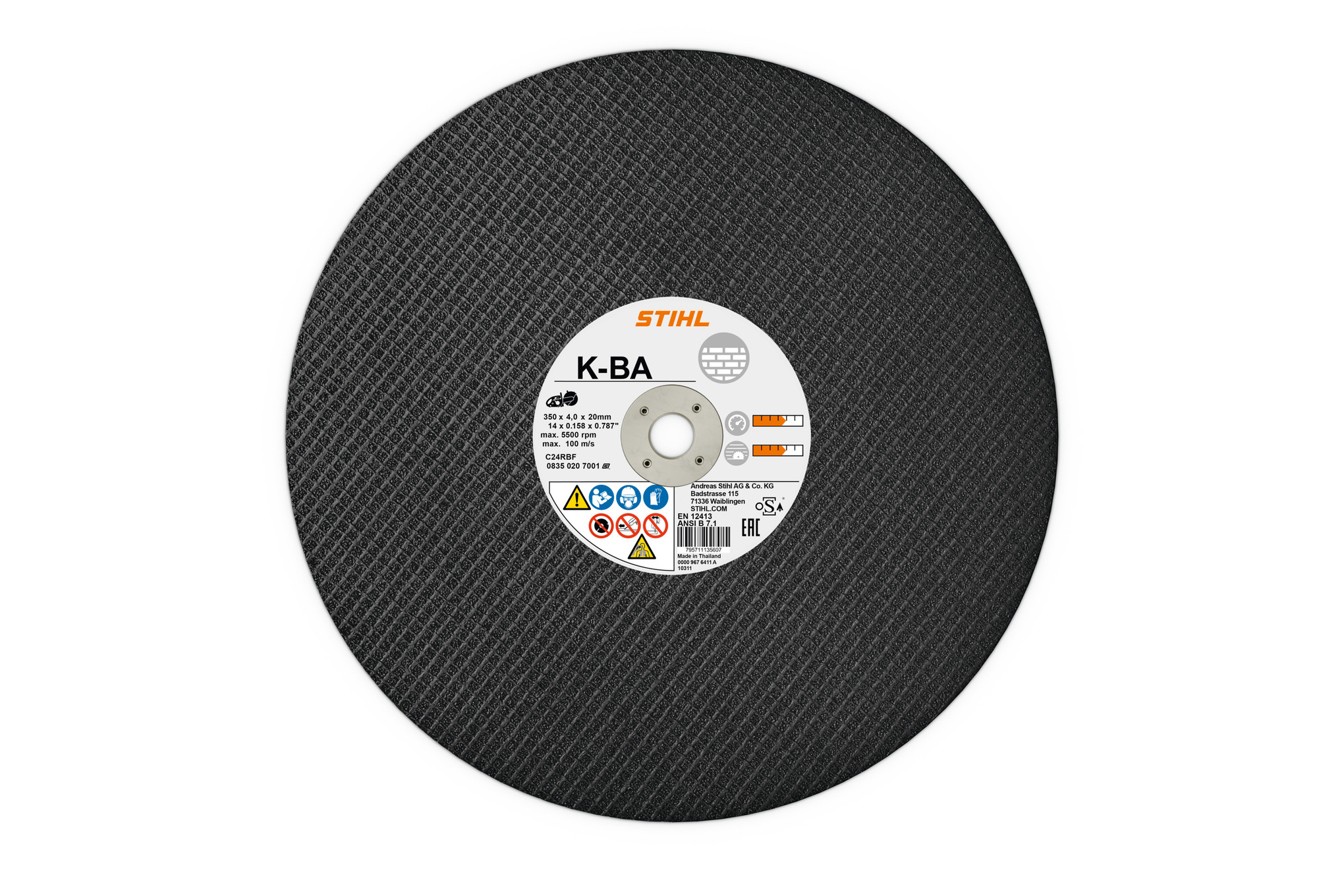 12" Abrasive Cutting Wheel - Stone K-BA