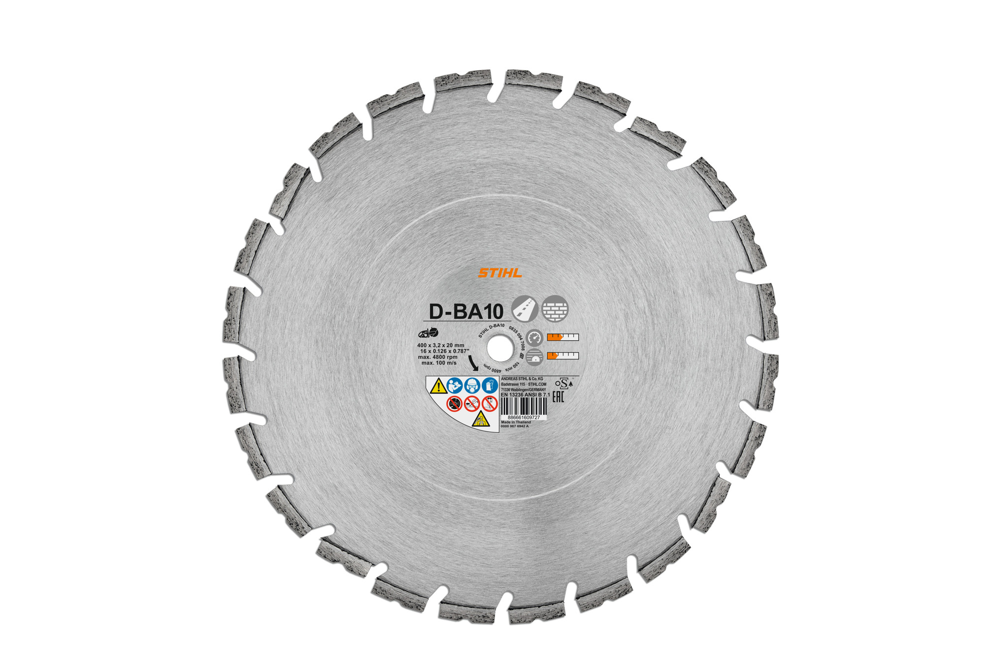 12" Diamond Cutting Wheel - Asphalt BA10