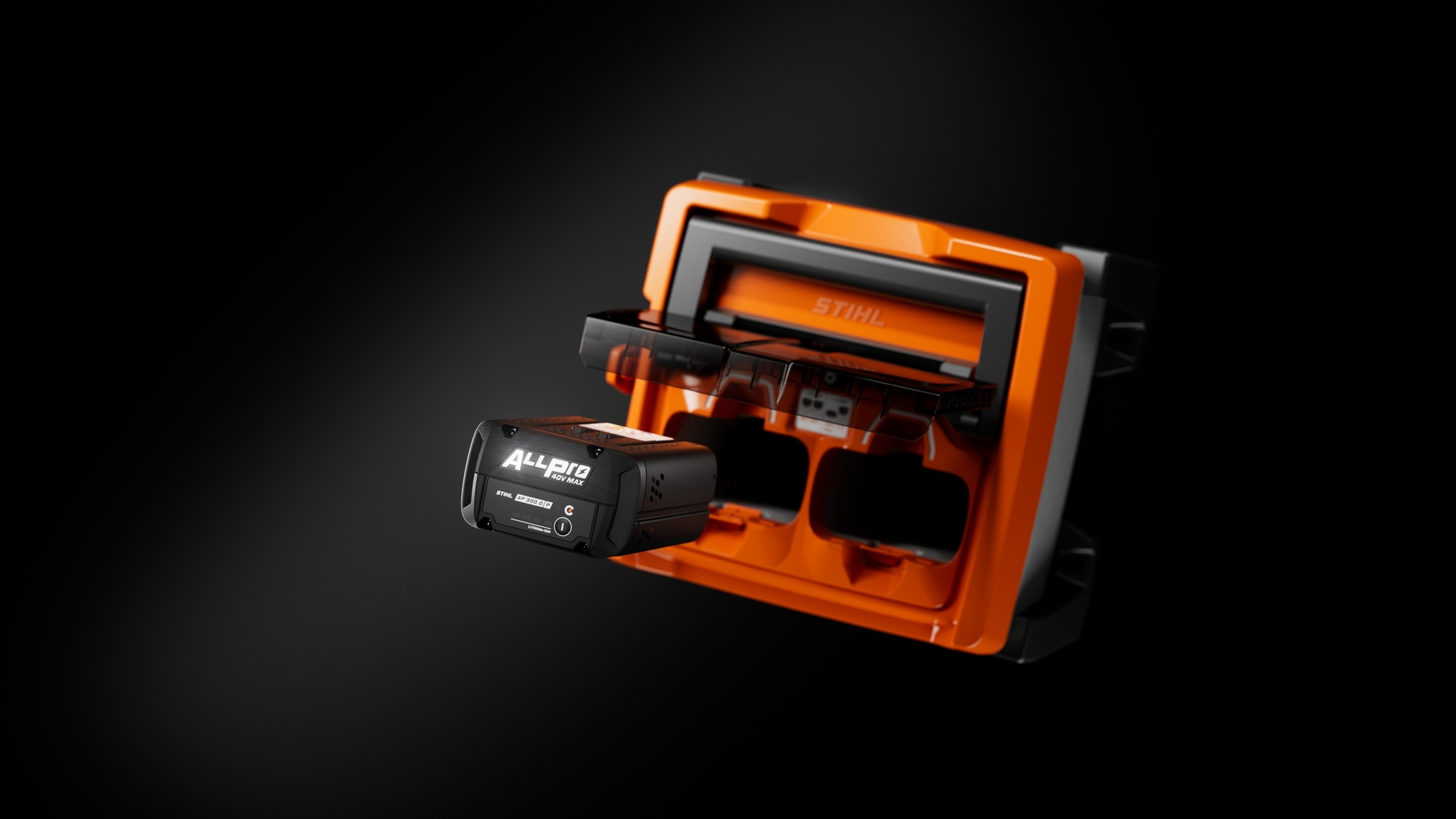 Batteries ALLPRO dans un boîtier de recharge