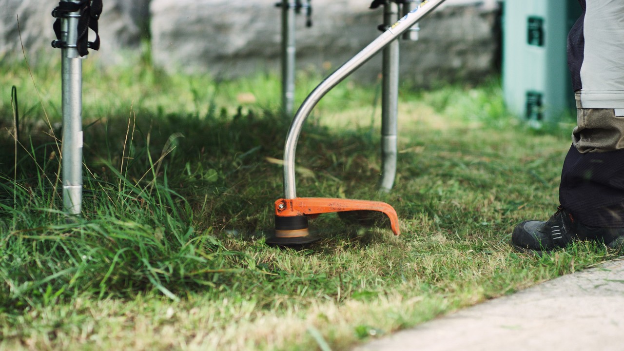La débroussailleuse thermique STIHL&nbsp;FS&nbsp;38 permet de couper les bordures de pelouse